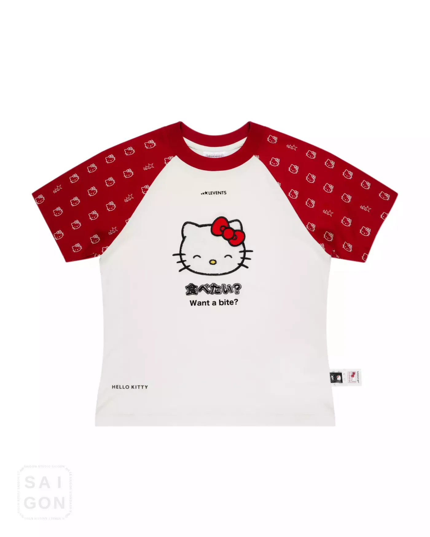 Levents® x Hello Kitty | Joy Icon Lightweight Raglan Regular Tee - Red