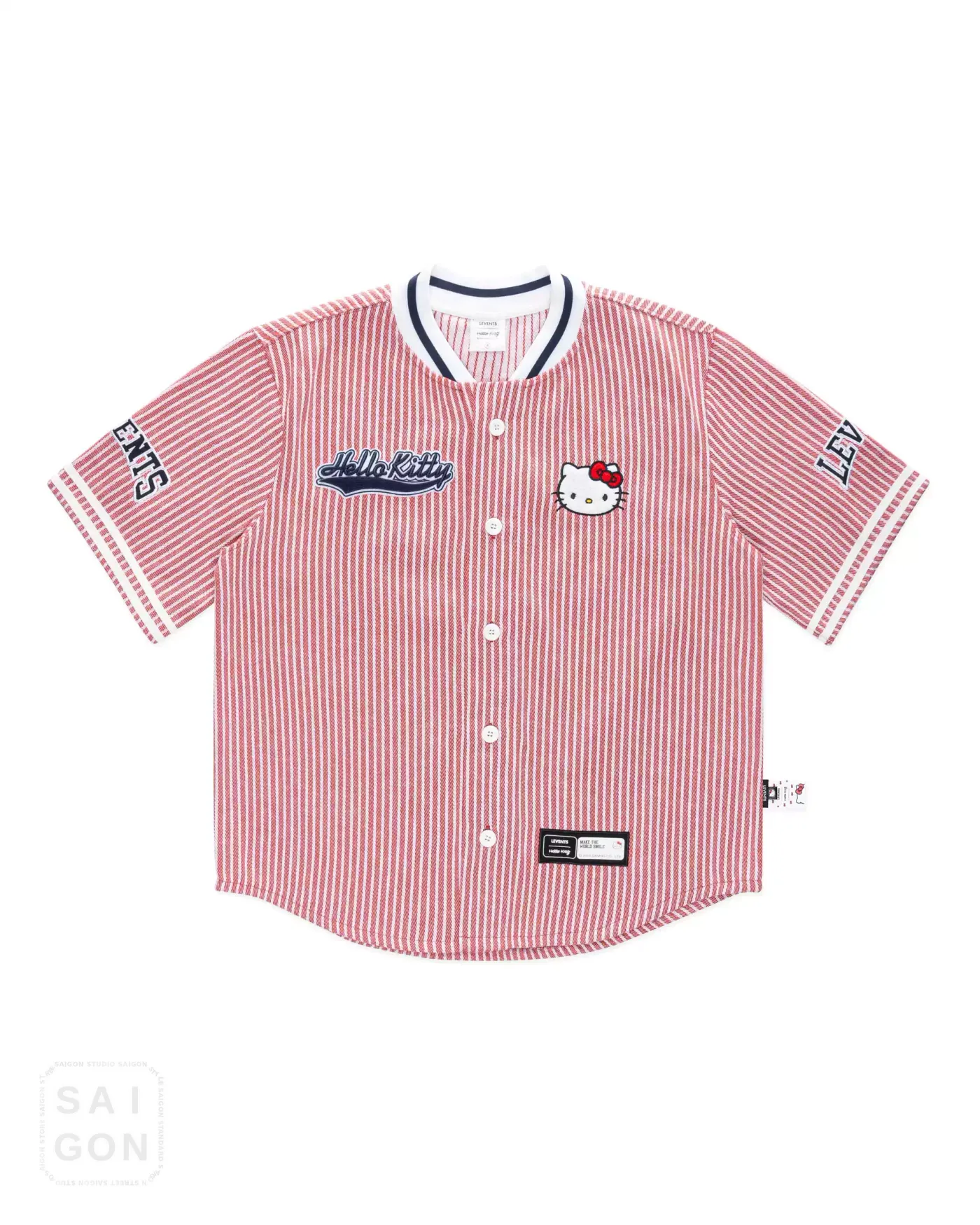 Levents® x Hello Kitty | Striped Baseball Jersey - Red